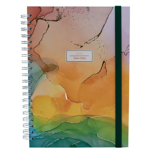 Blok kolegij A4 crte 120l s gumicom aquarel 1 marker 2433 (54921)