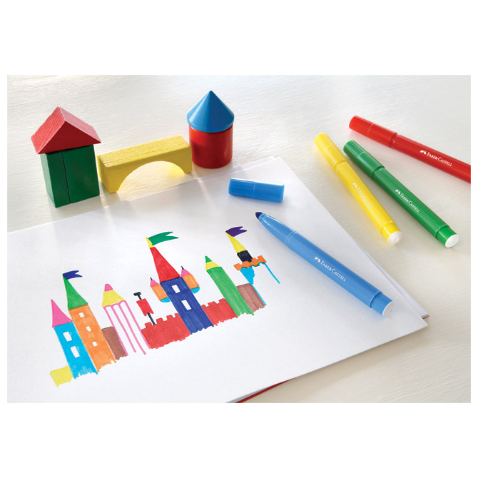 Flomaster školski 12boja jumbo kratki faber castell 154311 blister (54930)