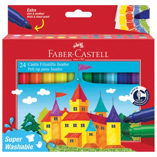 Flomaster školski 24boje jumbo kratki faber castell 154324 blister (54931)