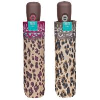 KIŠOBRAN AUTOMATIK(OTVARANJE PLUS ZATVARANJE) SKLOPIVI S PLASTIČNOM DRŠKOM TIME PERLETTI 26329 LEOPARD, (55068)