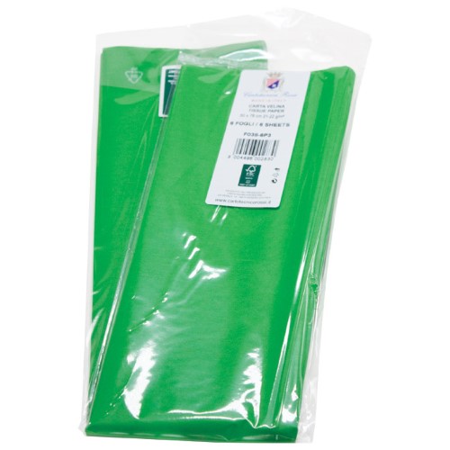 Papir ukrasni tissue 50x76 cm pk6 cartotecnica rossi f038 zeleni blister (55121)