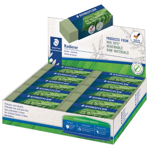 Gumica mars staedtler 526 80-5 reciklirana zelena-komad (55347)