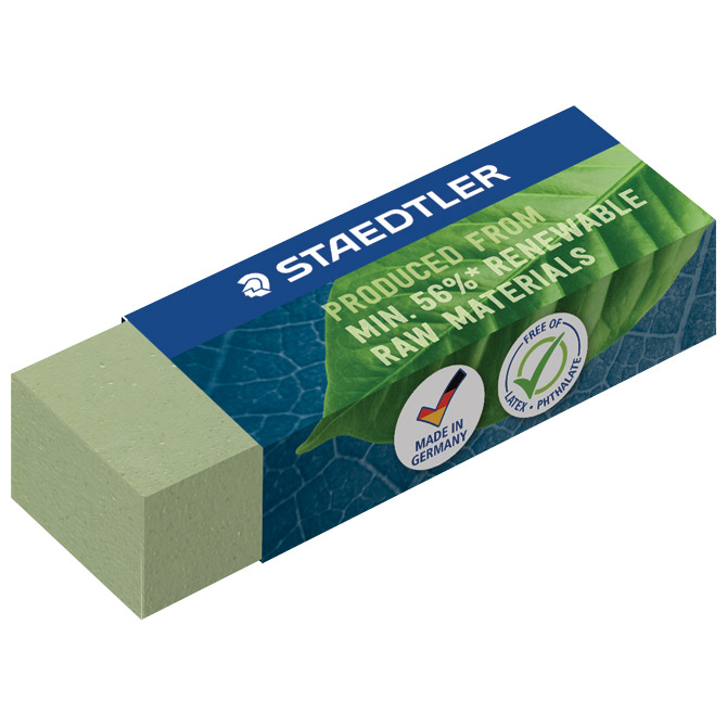 Gumica mars staedtler 526 80-5 reciklirana zelena-komad (55347)