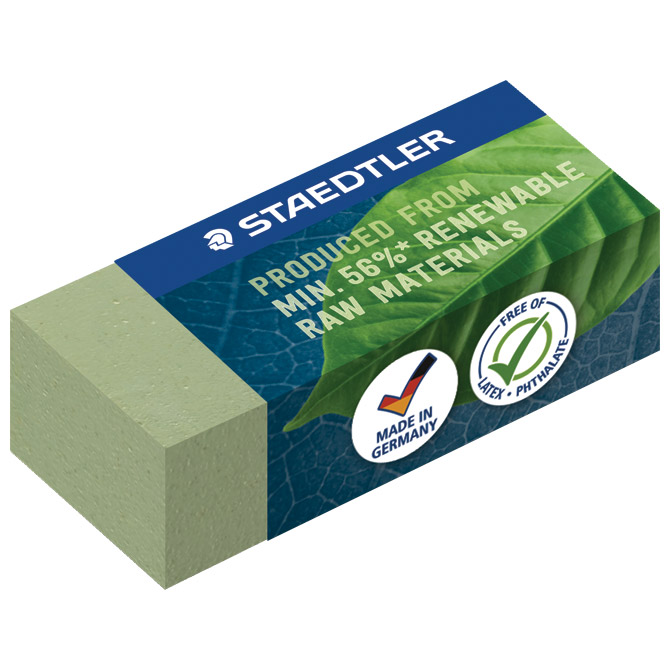 Gumica mars staedtler 526 83-5 reciklirana zelena-komad (55348)