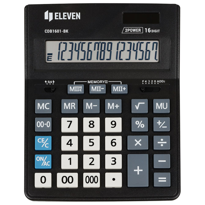 Kalkulator komercijalni 16 mjesta eleven cdb-1601 bk crni (55430)