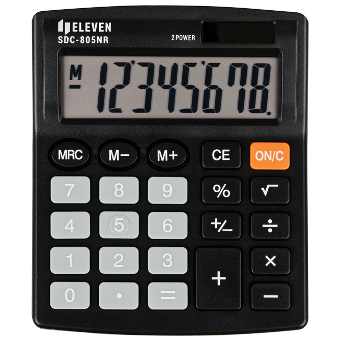 Kalkulator komercijalni 8 mjesta eleven sdc-805nr crni (55445)