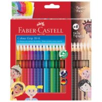 Boje drvene 18boja grip 2001 plus 6boja drvenih grip skin tons faber castell 112819 blister (55530)