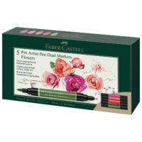 Marker obostrani pitt artist 5boja flowers india ink faber castell 162007 sortirano (55595)