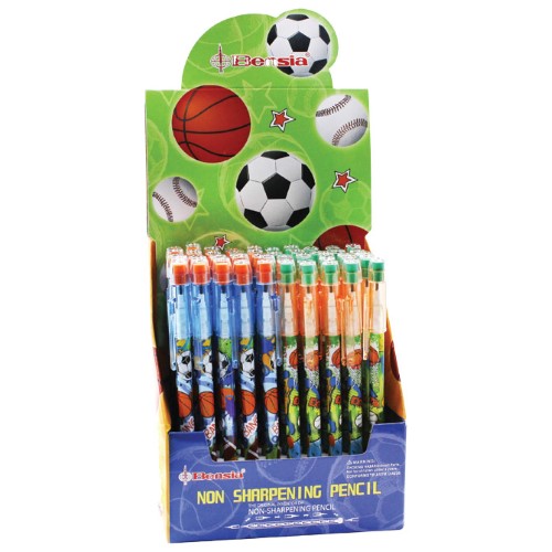 Olovka grafitna u nastavcima s gumicom sports ball bensia 9180 sortirano (55611)