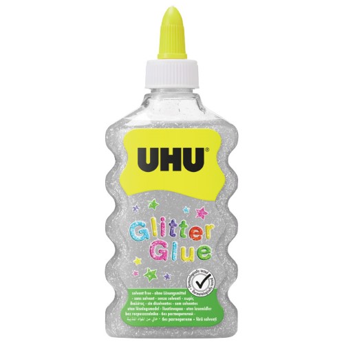 Ljepilo glitter glue 177ml uhu srebrno (55630)