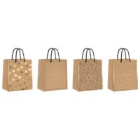 Vrećice ukrasne 18x23x10 cm kraft interdruk sort (55648)