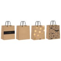 Vrećice ukrasne 26,5x33x13 cm kraft interdruk sort (55650)