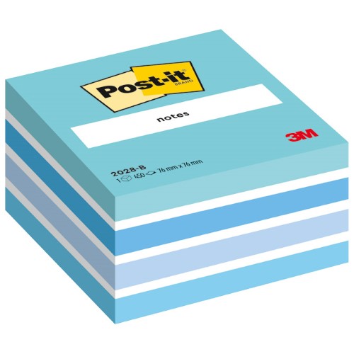 Blok samoljepljiv kocka 76x76mm 450l post-it 3m,2028b sv,plava (55734)