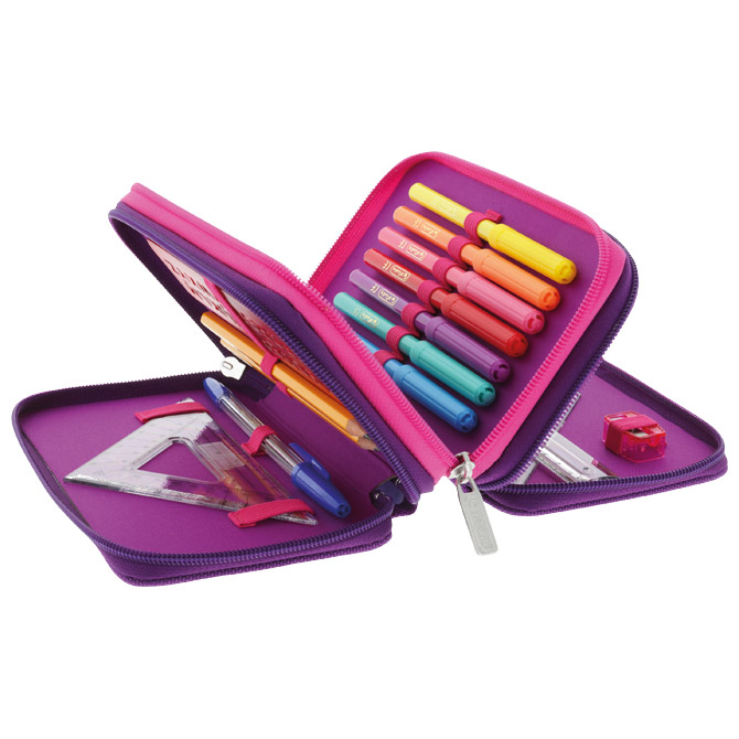 Pernica puna 3zipa dip dye herlitz 50046331 rozo ljubičasta (55828)