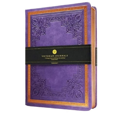 Notes 20,5x14,5cm crte 160l bez zatvaranja old book marker ljubičasti 1180 (56044)