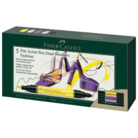 Marker obostrani pitt artist 5boja fashion india ink faber castell 162006 sortirano (56406)