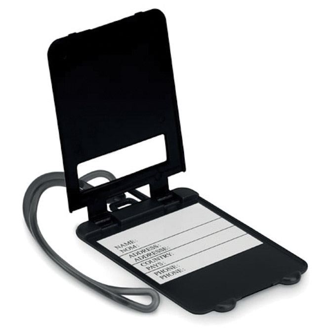 Privjesnica za prtljagu za osobne podatke crna (56552)