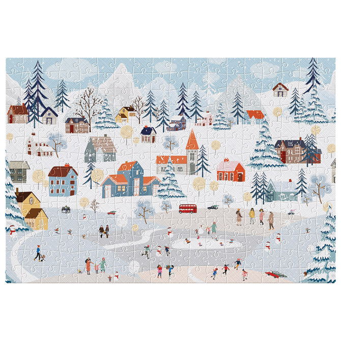 Puzzle 250 kom kućica christmas "winter town" interdruk (56777)