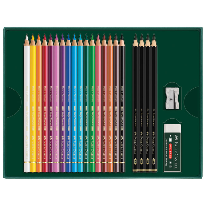 Set polychromos & pitt graphite matt pk23 faber castell 210052 (56815)