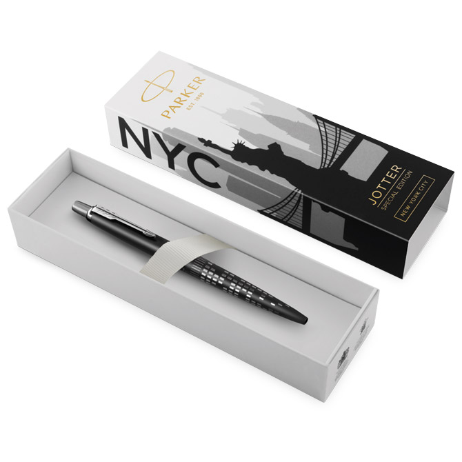 Olovka kemijska jotter parker global icon new york 2187554 crna (57070)