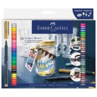 MARKER PERMANENTNI 1-2 MM PK30 FABER CASTELL 160730 SORTIRANO BLISTER (57161)