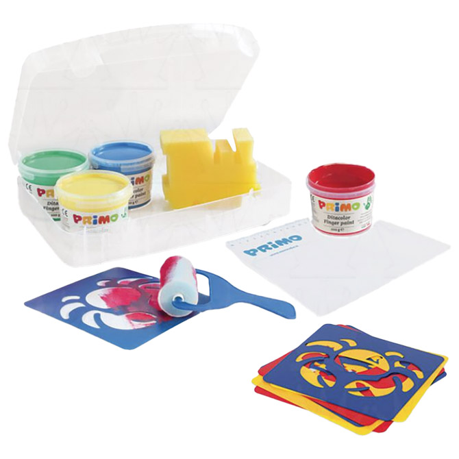 Boja tempera za ruke 100g u čaši 4boje plus pribor za tekstil primo 228txd100 (57195)