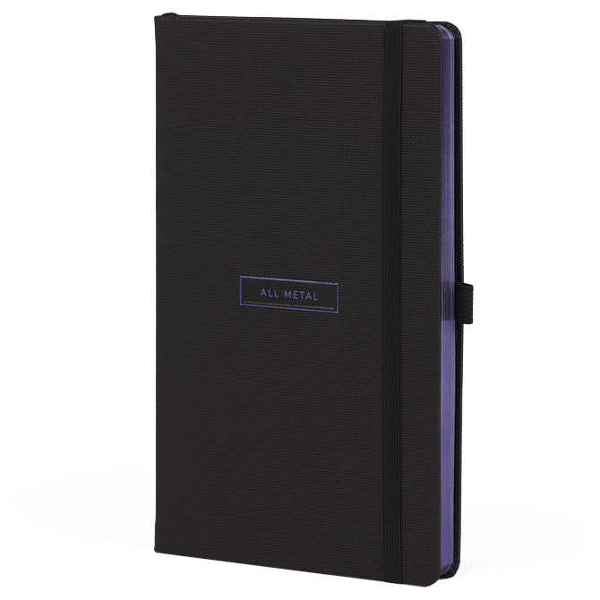 Notes 13x21 cm crte 96l s gumicom castelli all metal blue crno/plavi (57288)