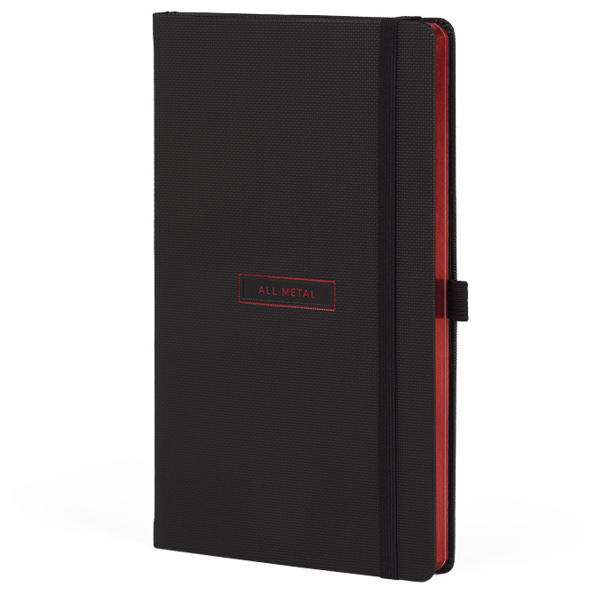 Notes 13x21 cm crte 96l s gumicom castelli all metal red crno/crveni (57290)