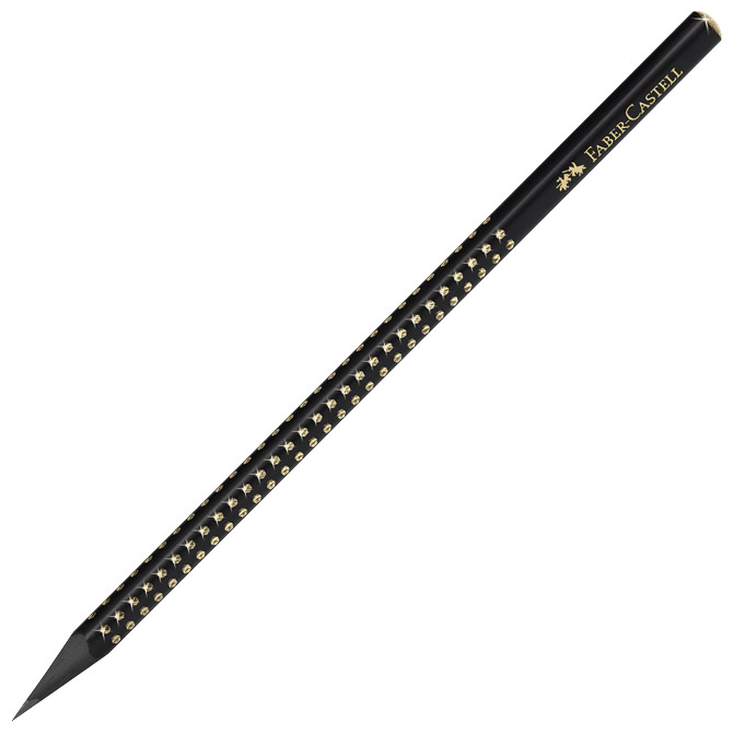 Olovka grafitna b sparkle midnight faber-castell 118278 crno zlatna (57730)