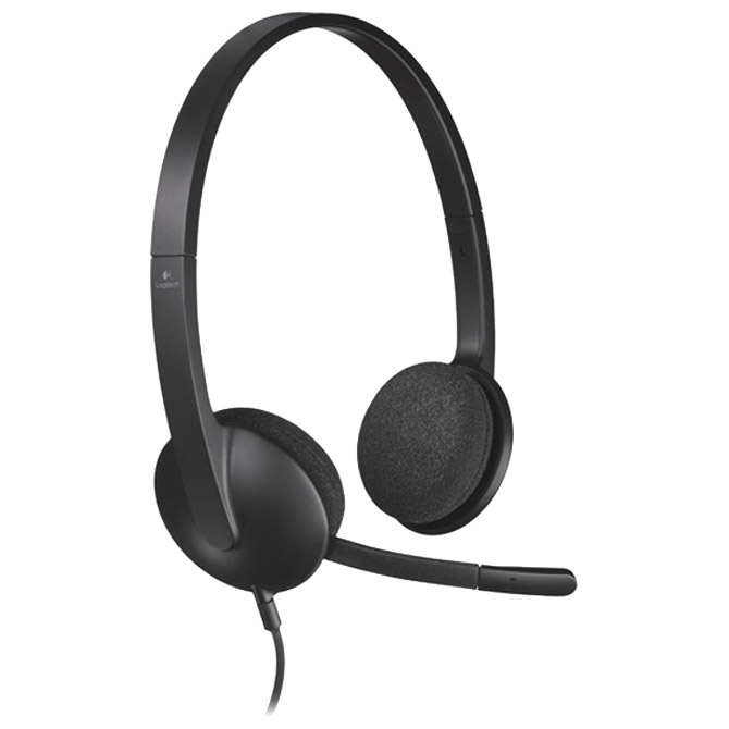 Slušalice plus mikrofon USB h340 Logitech crne (58005)