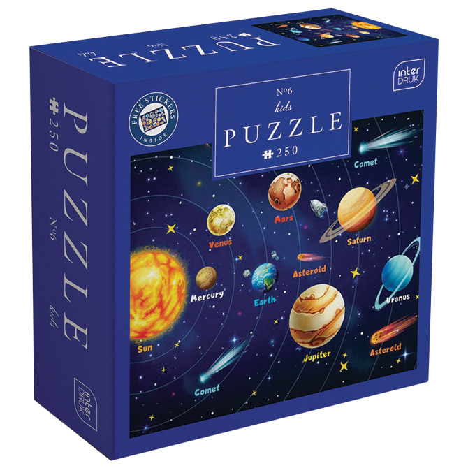 Puzzle 250 kom kids 6 solar system interdruk (58012)