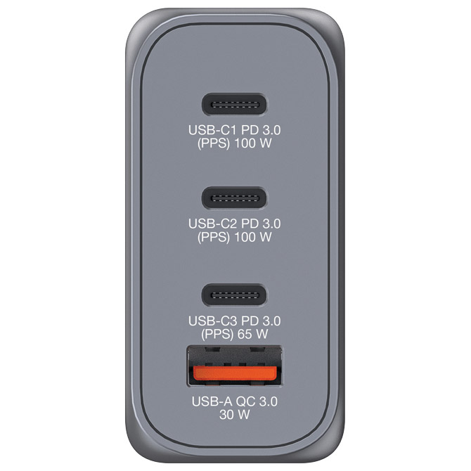 Punjač za mobilne uređaje zidni 2xusb-c/pd 100w/1xusb-a qc 3.0 (eu/uk/us) verbatim 32202 (58172)