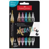 MARKER AKRILNI OBOSTRANI SHAKE&PAINT METALLIC FABER CASTELL 285517/6BOJA BLISTER (58268)