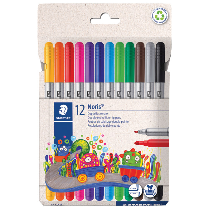 Flomaster školski 12boja obostrani noris staedtler 320 c12 (58364)
