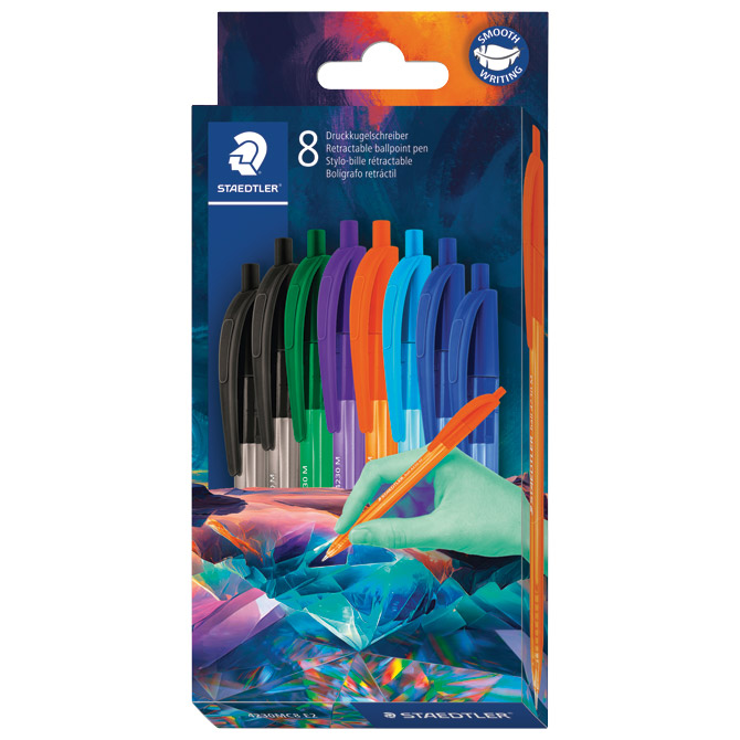 Olovka kemijska ball 4230m multiverse pk8 staedtler 4230c8e2-1 sortirano blister (58402)