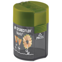 Šiljilo metalno s pvc kutijom 2rupe "flowers" staedtler 512 004 zeleno/sivo (58427)