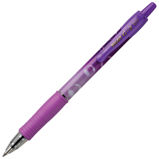 Roler gel grip 0,7 mm g2 bubble pilot blg27trb-pug-l (plavi ispis) ljubičasti (58449)