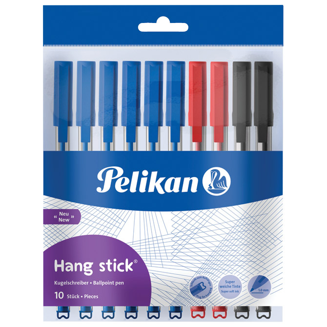 Olovka kemijska stick k86 pk10 pelikan 820851 sortirano blister (58576)