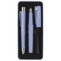 GARNITURA OLOVKA KEMIJSKA PLUS NALIVPERO POLY U MET.KUT. FABER CASTELL 241051 PASTELNO PLAVA (58601)