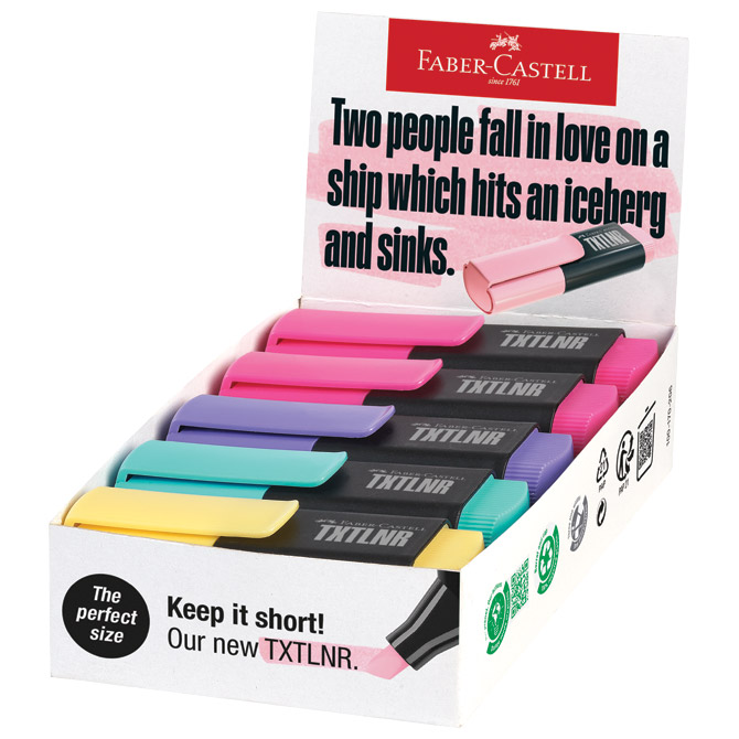 SIGNIR 1-5 MM MINI TXTLNR PASTEL 2 KART.KUTIJA PK10 FABER CASTELL 154212 SORTIRANO * DO ISTEKA ZALIHA (59039)