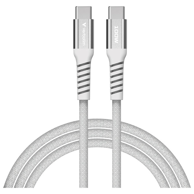 Kabel magnetski usb-c na usb-c 100w 120 cm verbatim 31854 sivi (59184)