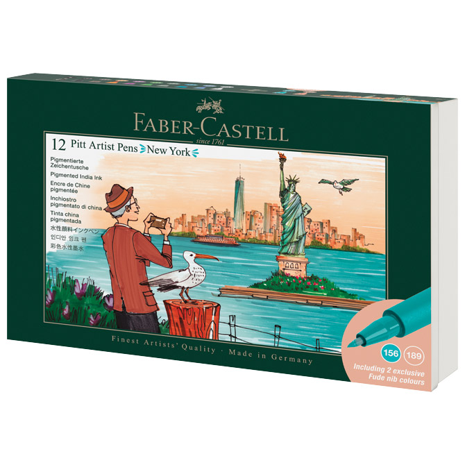 SET PITT ARTIST PEN PK12 NEW YORK FABER CASTELL 267135 SORTIRANO (59598)