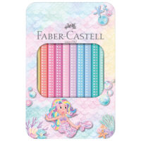 BOJE DRVENE 10 BOJA METALNA KUTIJA SPARKLE JUMBO PASTEL FABER CASTELL 210910 (59607)
