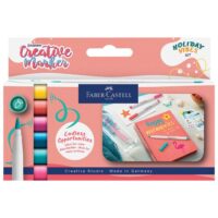 MARKER PERMANENTNI DEKORATIVNI BRUSH PK6 FABER CASTELL 161013 SORT BLISTER (59609)
