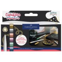 MARKER PERMANENTNI DEKORATIVNI 1,5 MM METALIC PK6 FABER CASTELL 161107 SORT BLISTER (59615)