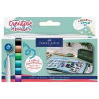 MARKER PERMANENTNI DEKORATIVNI 1,5 MM PK6 FABER CASTELL 160603 SORT BLISTER (59854)