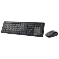 TIPKOVNICA PLUS MIŠ BEŽIČNI KM-8200 GENIUS CRNO/SIVA (59968)