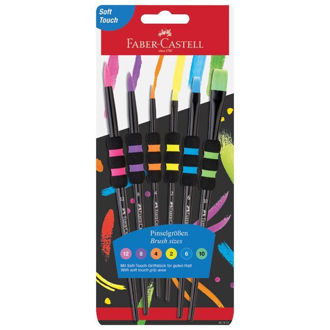 SET KISTOVA OD SINTETIČKIH VLAKANA PK6 FABER CASTELL 481622 SORTIRANO BLISTER (60904)