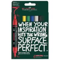 MARKER AKRILNI OBOSTRANI MULTIMARKER FABER CASTELL 186003/6BOJA BLISTER (60923)