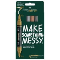 MARKER AKRILNI OBOSTRANI MULTIMARKER FABER CASTELL 186004/4BOJE METALIC BLISTER (60924)